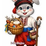 Фото розробки: 🐰🌷Ростова фігура “Великодній кролик” 9, 16, 25, 36 аркушів А4🐰🌷