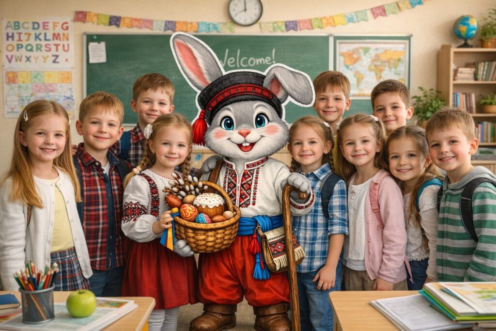 Головне зображення розробки: 🐰🌷Ростова фігура “Великодній кролик” 9, 16, 25, 36 аркушів А4🐰🌷
