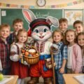 🐰🌷Ростова фігура “Великодній кролик” 9, 16, 25, 36 аркушів А4🐰🌷
