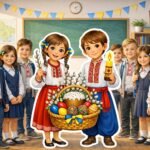 Фото розробки: Велика Великодня фотобутафорія. Дві писанки та діти 9, 16, 25, 36 аркушів А4🐰🌷