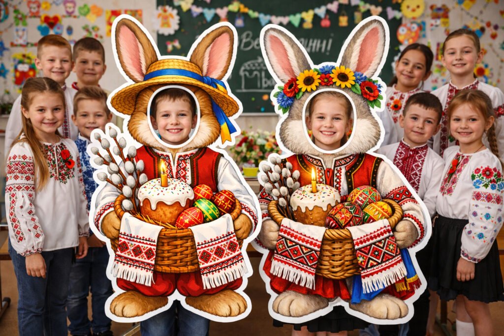 Головне зображення розробки: 🐰🌸МЕГАНОВИНКА! Великодні кролики – рамки для вашої фотозони!