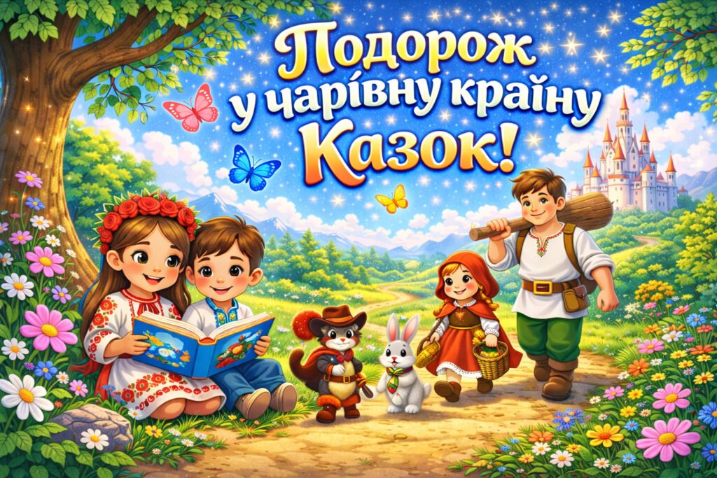 Головне зображення розробки: 20 березня – День казки. Цікава, сучасна, яскрава, анімована презентація.