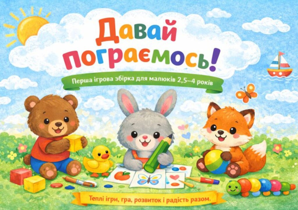 Головне зображення розробки: Альбом для найменших “Давай пограємось!”