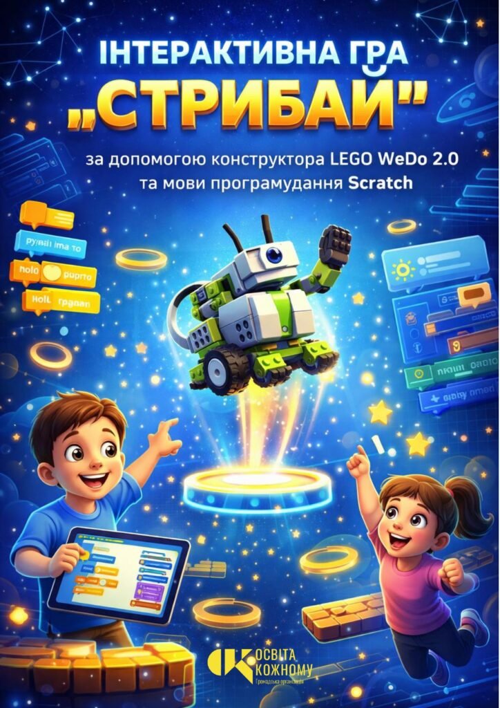 Головне зображення розробки: Покрокова інструкція зі створення інтерактивної гри «Стрибай»