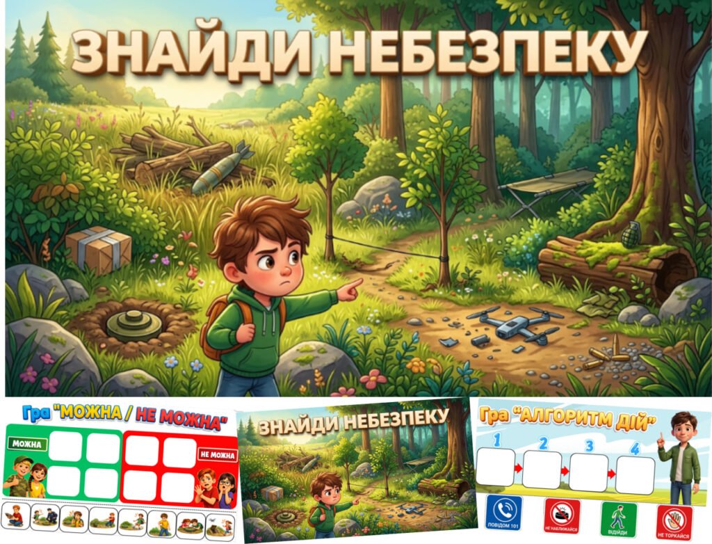 Головне зображення розробки: Набір ігор для друку «Мінна безпека»