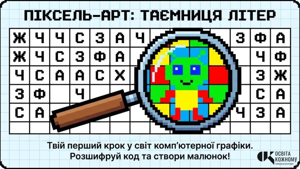 Головне зображення розробки: Інтерактивний зошит «Піксель-арт»