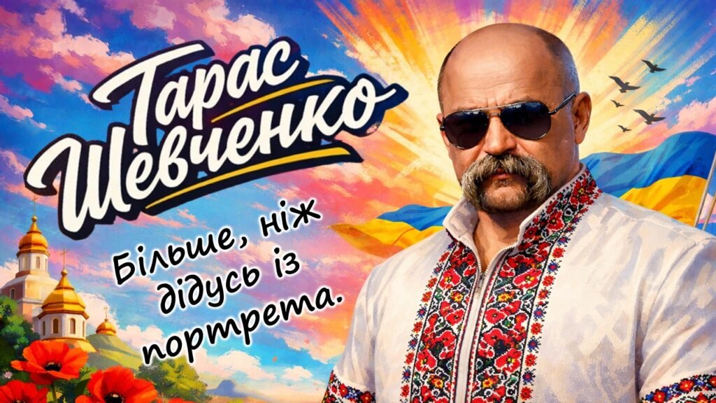 Головне зображення розробки: Інформаційно-ігрова презентація “Тарас Шевченко – більше, нііж просто дідусь з портрета.”