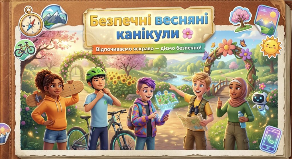 Головне зображення розробки: Безпечні весняні канікули. Інструктаж з безпеки життєдіяльності (презентація)