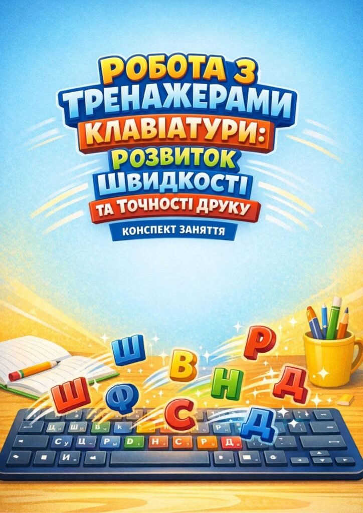 Головне зображення розробки: Робота з тренажерами клавіатури: розвиток швидкості та точності друку