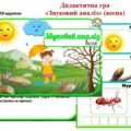 Дидактична гра “Звуковий аналіз. Весна”