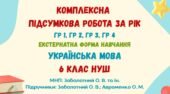 Комплексна підсумкова робота за рік (екстернатна форма навчання). Українська мова. 6 клас НУШ (МНП: Заболотний О. В. та ін.)