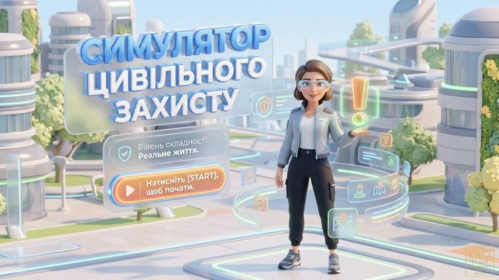 Головне зображення розробки: Інтерактивна презентація “Симулятор ЦИВІЛЬНОГО ЗАХИСТУ”