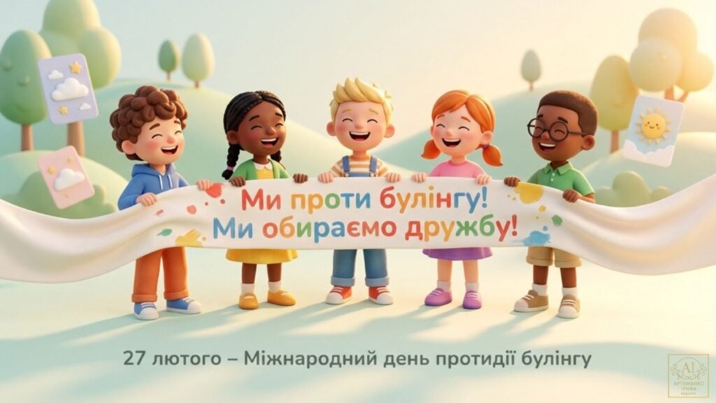 Головне зображення розробки: Презентація до Дня міжнародного протидії булінгу (27 лютого) для 1-4 кл 15 слайдів