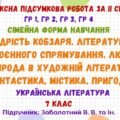 Комплексна підсумкова робота за ІІ семестр (сімейна форма навчання). Українська література. 7 клас НУШ (підручник: Заболотний В. В. та ін.)