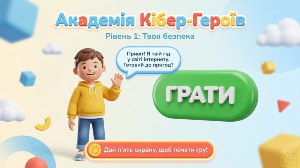 Головне зображення розробки: Презентація-гра до ДНЯ БЕЗПЕЧНОГО ІНТЕРНЕТУ з КІБЕР-ГЕРОЄМ для 1-4 класу
