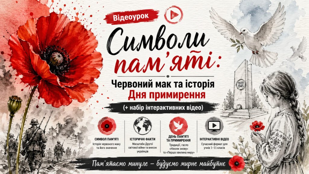 Головне зображення розробки: Відео «Символи пам’яті: Червоний мак та історія Дня примирення»