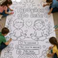 🎨 Велика розмальовка “Ментальне здоров’я” 💚на 1, 4, 9, 16, 25 аркушів