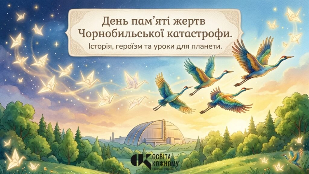 Головне зображення розробки: Чорнобиль: історія, героїзм та уроки для планети (Мультимедійний посібник + відеопояснення для дітей)
