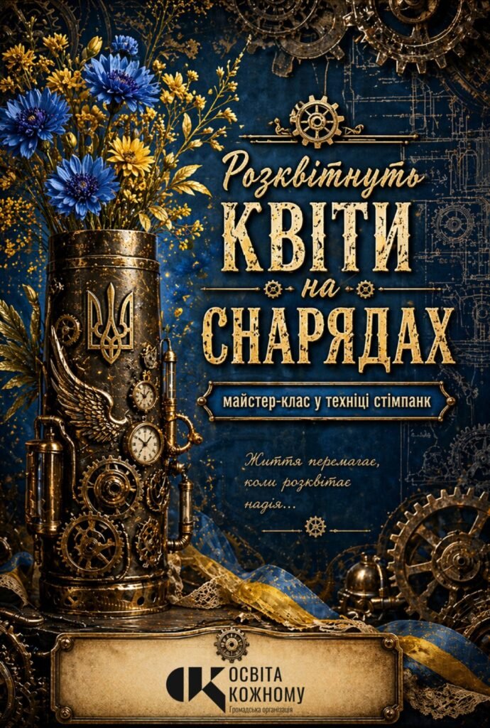 Головне зображення розробки: Майстер-клас «Розквітнуть квіти на снарядах»: створення патріотичного сувеніра в техніці стімпанк (Мистецтво перемоги)