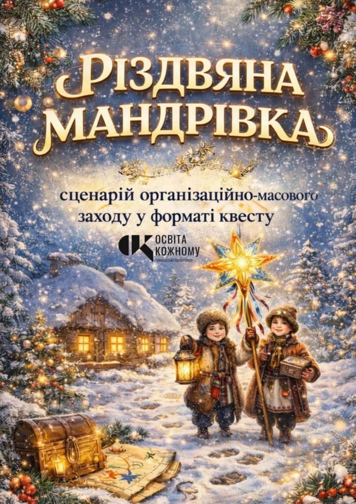 Головне зображення розробки: Сценарій різдвяного квесту «Різдвяна мандрівка»: 7 інтерактивних локацій для дітей та підлітків (30–35 хв)
