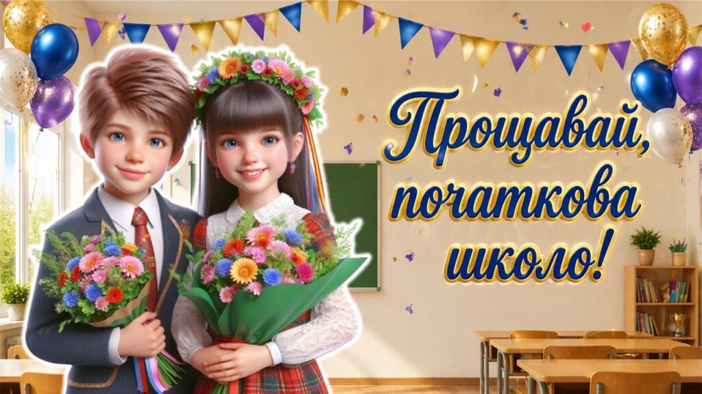 Головне зображення розробки: Новинка! Новенька ігрова презентація “Прощавай, початкова школо!” на випускний або останній дзвоник 4 клас