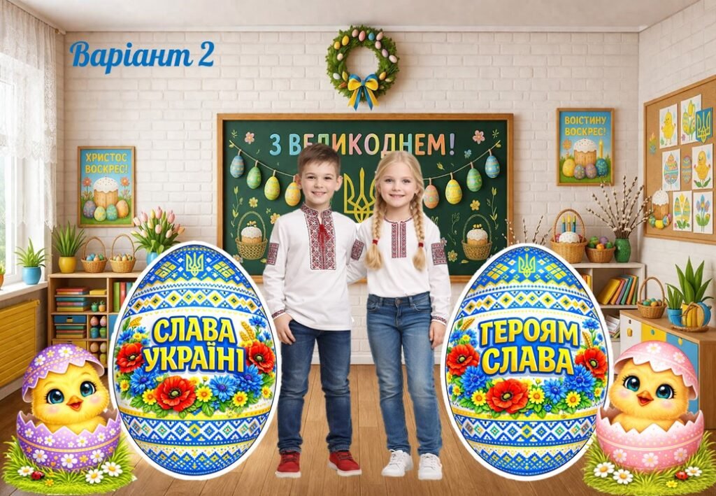 Головне зображення розробки: Ростові фігури до Великодня. Мега фотобутафорія, мега писанки. Великдень.