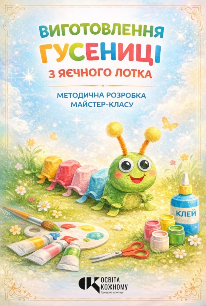 Головне зображення розробки: Методичні рекомендації: «Гусениця з яєчного лотка»