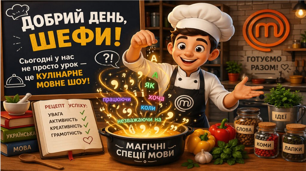 Головне зображення розробки: Конспект уроку та презентація до уроку в 8 класі “Відокремлені обставини”