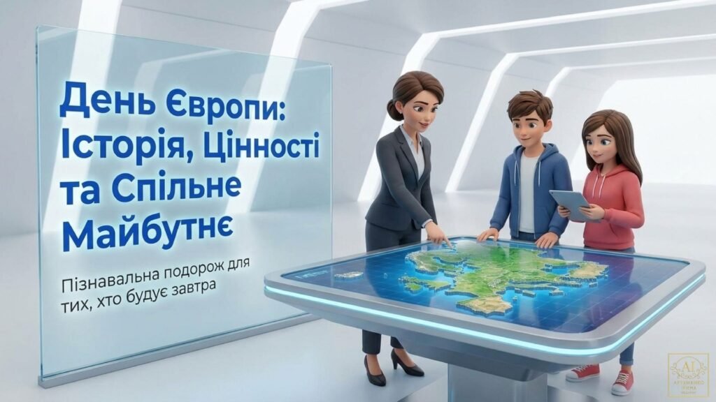 Головне зображення розробки: Презентація до Дня Європи з інтерактивом + розмальовка