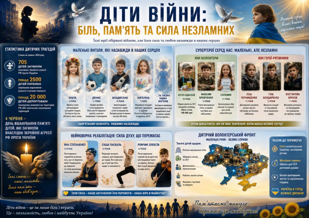 Головне зображення розробки: Діти війни: Біль, Пам’ять та Сила Незламних