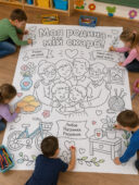 🎨 Велика розмальовка до Дня сім’ї! 👨👩👧👦💛на 1, 4, 9, 16, 25 аркушів