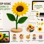 Готовий комплекс матеріалів для майстер-класу «Соняшник із синельного дроту»
