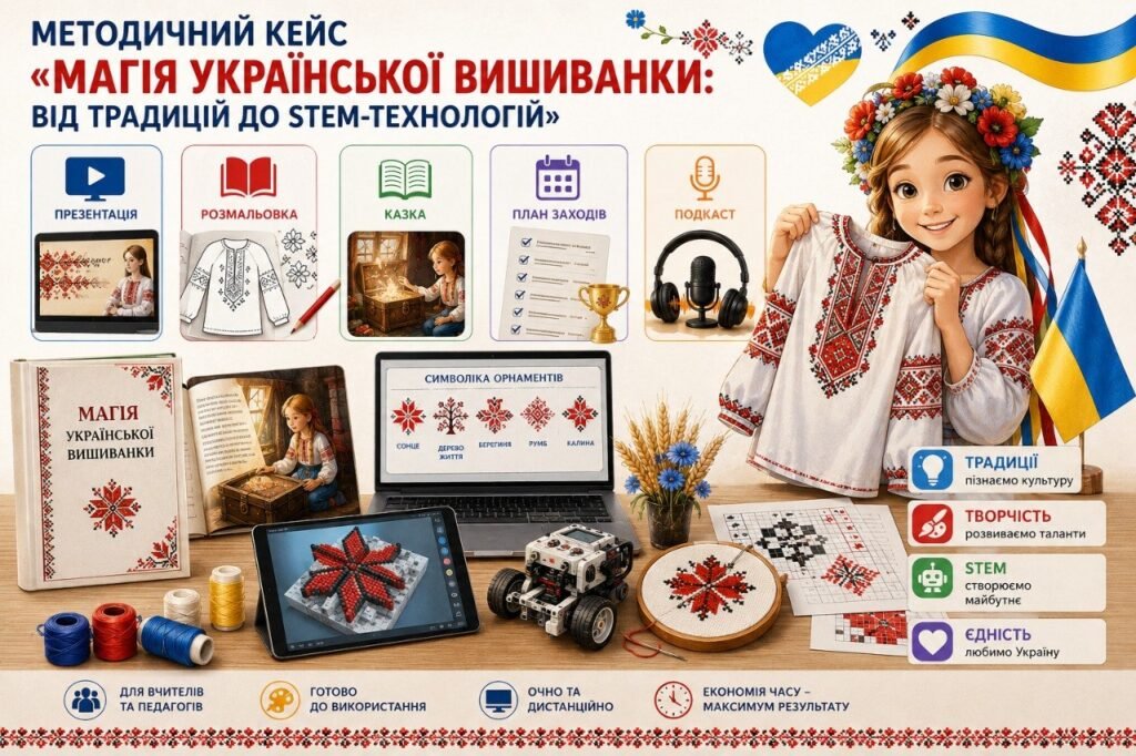 Головне зображення розробки: Методичний кейс «Магія української вишиванки: від традицій до STEM-технологій»