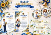 Набір для останнього дзвоника у 1 класі 2026: дипломи, медалі та щасливі квитки.