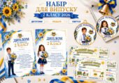 Набір для останнього дзвоника у 2 класі 2026: дипломи, медалі та щасливі квитки.