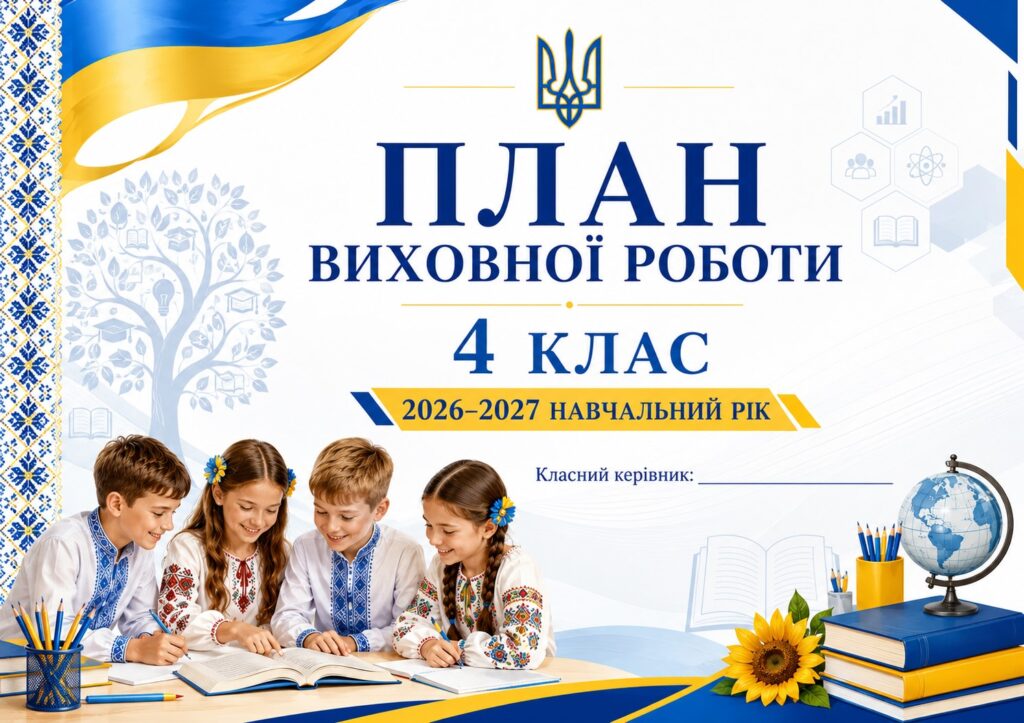 Головне зображення розробки: Річний план виховної роботи класного керівника на 2026/2027 н.р. для 4 класу