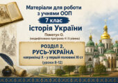 Матеріали для роботи з учнями ООП 7 клас історія України Пометун О. (модифікована програма 4 і 5 рівень) РОЗДІЛ 2. РУСЬ-УКРАЇНА наприкінці X – у перш