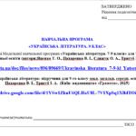 Фото розробки: НАВЧАЛЬНА ПРОГРАМА. Українська література 9 кл. НУШ. ЯЦЕНКО Т. О. (70 год / 2 год на тиждень)