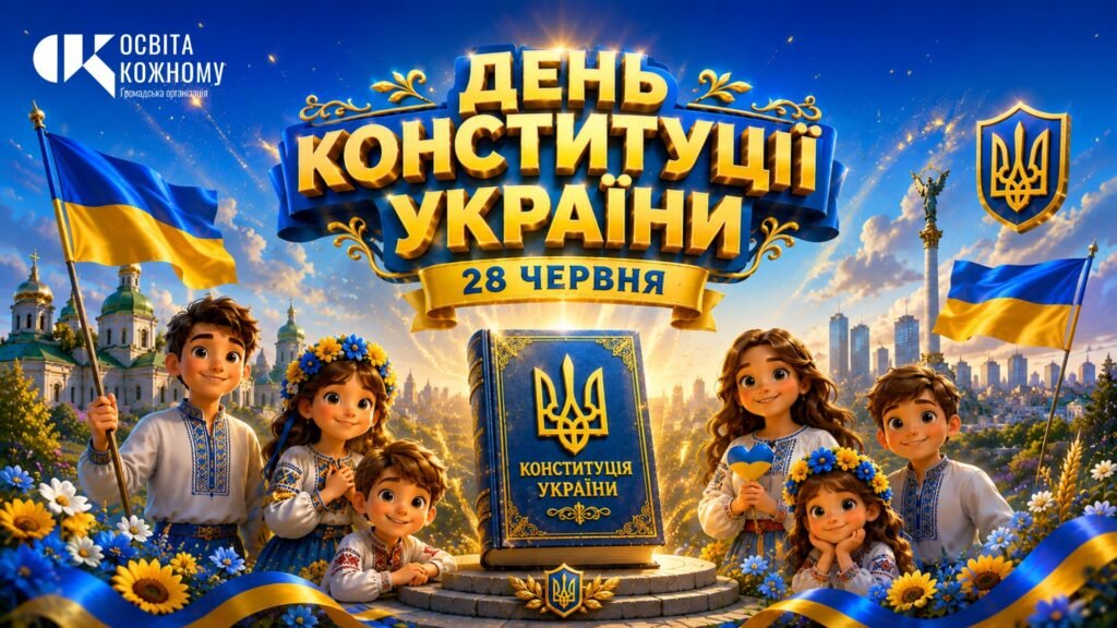 Головне зображення розробки: Мега-комплект до Дня Конституції України: Презентація, Робочий зошит, Інфографіка та Відео