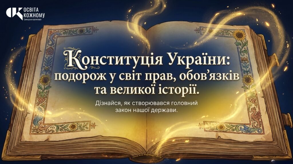 Головне зображення розробки: Інтерактивний освітній комплект: «Конституція України — захоплива мандрівка у світ прав та обов’язків»