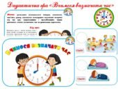 “Вчимося визначати час” дидактична гра