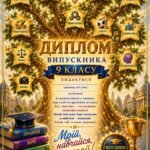 Фото розробки: Креативні дипломи випускників 9 класу