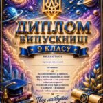Фото розробки: Креативні дипломи випускників 9 класу