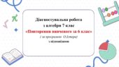 Діагностувальна робота з алгебри 7 клас НУШ “Повторення за 6 клас”