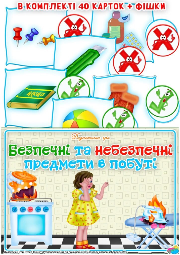 Головне зображення розробки: Дидактична гра “Безпечні та небезпечні предмети в побуті”