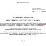 Фото розробки: Навчальна програма. Зарубіжна література. 5 клас НУШ. Ковбасенко Ю. І. та ін. (70 год / 2 год на тиждень)