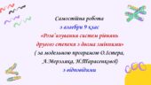 Самостійна робота з алгебри 9 клас НУШ “Розв’язування систем рівнянь другого степеня з двома змінними” за модельною програмою О.Істера, А.Мерзляка, Н