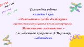 Самостійна  робота з алгебри 9 клас НУШ “Математичні засоби дослідження життєвих ситуацій та реальних процесів. Математичне моделювання” за модельною