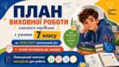 План виховної роботи класного керівника на 2026/2027 навчальний рік 7 клас