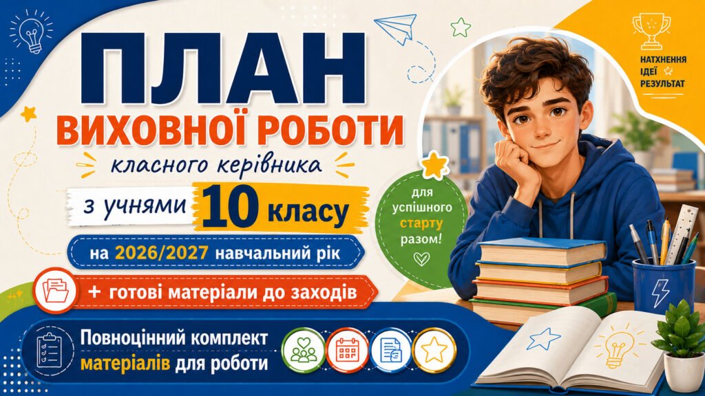 Головне зображення розробки: План виховної роботи класного керівника на 2026/2027 навчальний рік 10 клас